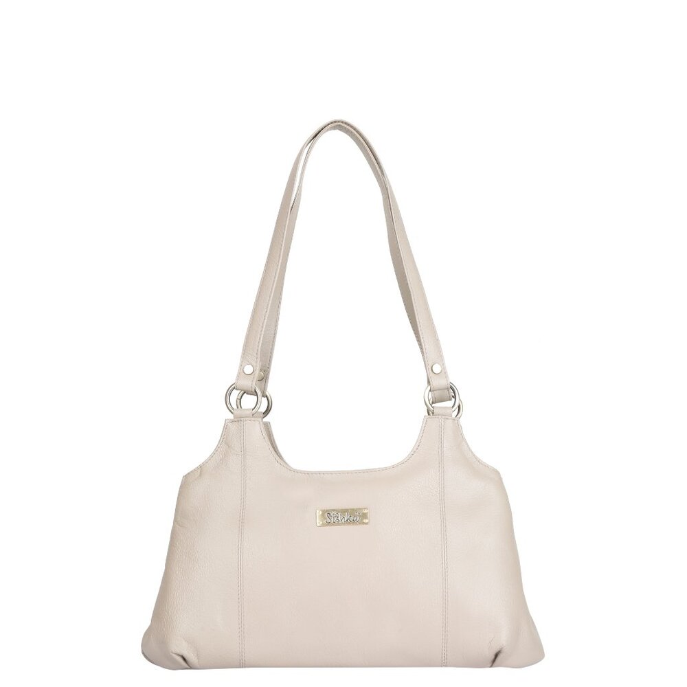 Genuine Leather Warm Taupe Satchel Bag– Shoulder Tote Bag,  Purse for Women